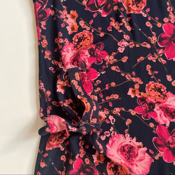 MANGO Floral Shift Dress Short Sleeve S - Picture 4 of 7